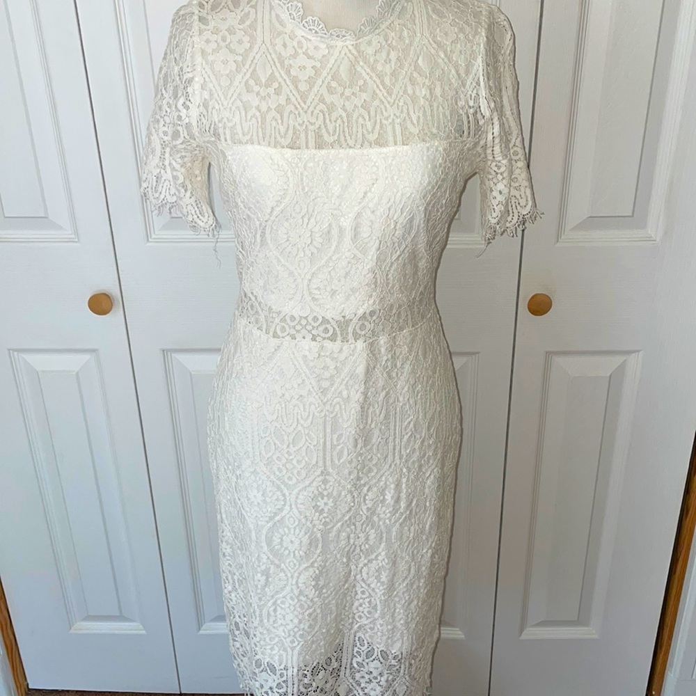 Lulu White/Ivory lace dress